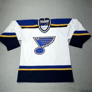 St Louis Blues‎ Jersey Boys Extra Large White CCM NHL Sewn Youth Hockey Canada